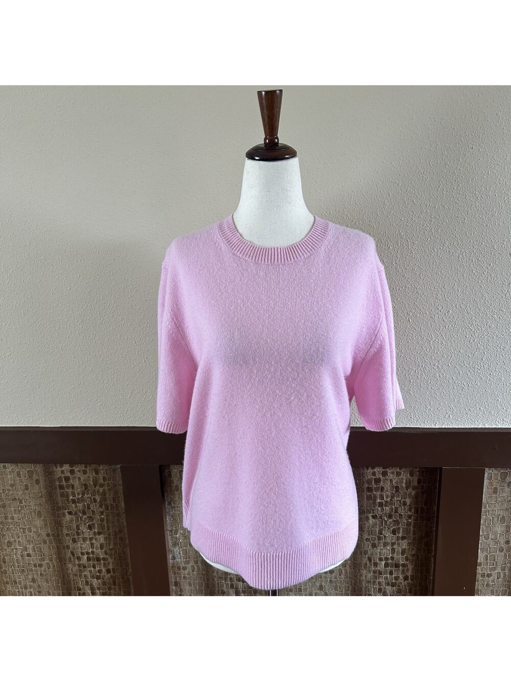 Banana Republic 100% Cashmere Crewneck Sweater in Pink Sz Medium